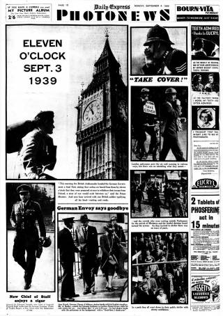 Daily Express, 4th September 1939, page 12-War-2K