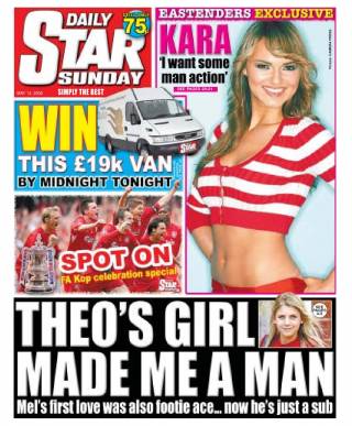 Daily Star Sunday, 14th May 2006, front page